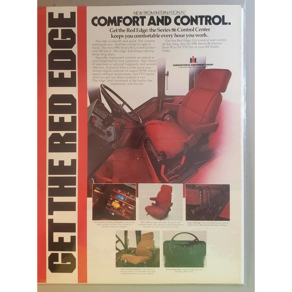 International Harvester Advertisement Comfort and Control 86 Series